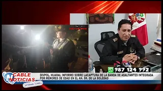 CRNL. PNP. MANUEL FARIAS  INFORMO SOBRE LA CAPTURA DE LOS BABYS CHARQUIS EN EL AH. SR. DE LA SOLEDAD