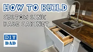 How To:  Build a Custom Sink Base Cabinet Out of a Regular Cabinet