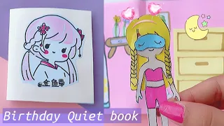 How to make Birthday paper quiet book /Diy makeup quiet book / Diy dress up & cake design quiet book
