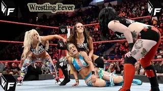 The Riott Squad attack Bayley and Sasha Banks Raw, 18 April 2018