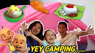 24 JAM CAMPING DIATAS BALKON, PONAKAN ARIK MAKAN MAKANAN UPIN DAN IPIN😋 | Mikael TubeHD