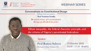 Ethnic inequality, the federal character principle, and the reform of Nigeria’s presidential fede...