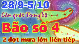 Dự báo thời tiết mới nhất ngày mai 28/9 | dự báo bão mới nhất | tin bão mới nhất