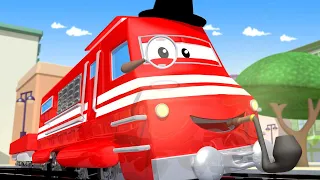 Troy le Train -  Qui a volé les fleurs de Betty ? - La Ville des Voitures 🚓 🚒 Dessin animé Trains