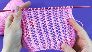 En Kolay Ajur File Örgü - Netted, Lace Stitch - Malla de archivo calado fácil