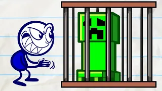 Pencilmate in Prison! | Animated Cartoons Characters | Animated Short Films | Pencilmation