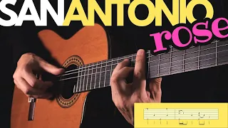 How to play SAN ANTONIO ROSE ► Travis Picking + TABs