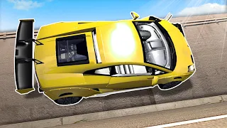 Lamborghini Police Chase Ends in WALL RIDE! - BeamNG Multiplayer Gameplay