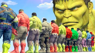 The Power of Hulk | Incredible Hulk vs Grey Hulk vs Red Hulk vs Blue Hulk - Epic Battle