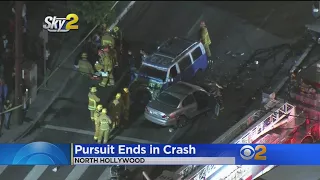 Chase Ends With Multi-Vehicle Crash In North Hollywood