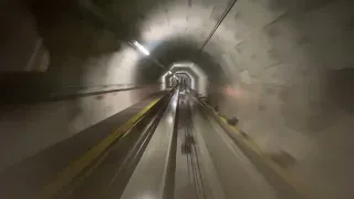 Train tunnel transfer between terminals Zurich International Airport Switzerland