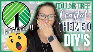 AMAZING $1.25 DOLLAR TREE COASTAL THEMED DIY'S | BEACH DECOR USING DOLLAR TREE ITEMS