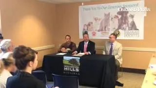 #RochesterHills Mayor Bryan Barnett announces Healthy Pet Communities initiative.