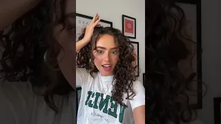 Trying Pinterest hairstyles on curlywavy hair!!
