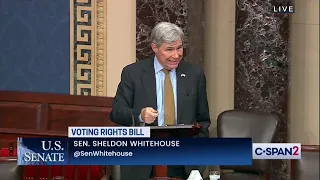 Sen. Whitehouse Delivers Floor Remarks on Dark Money and the Right to Vote