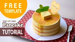 TUTORIAL_Pancakes_pop-up card (FREE TEMPLATE)  DIY