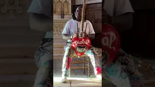 World-famous kora player Prince Diabaté tests the acoustics of our church.