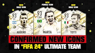 FIFA 24 | ALL NEW CONFIRMED ICONS IN FIFA 24 (EA FC 24)! ✅🔥 ft. Marta, Aguero, Totti...