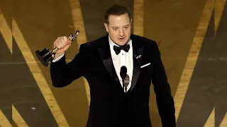 an overburdened Brendan Fraser's acceptance speech for best actor at the...