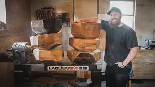 I Spent a Week Trying To Turn & Core These Huge Wood Bowls on My Lathe!