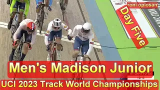 Men's Madison Final UCI 2023 Junior Track World Championships Cali  -Colombia // Day Five