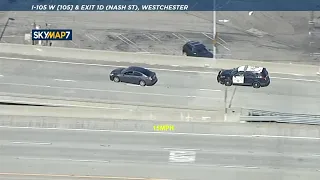 Police chase erratic driver from San Diego to LAX