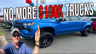 CHEVY CAN'T SELL SUB $100K TRUCKS AND CUSTOMERS ARE SAYING NO MORE!!