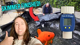 Koi Pond Skimmer Finished! Bought a Water Flow Meter, and Fish Update! #pondbuild