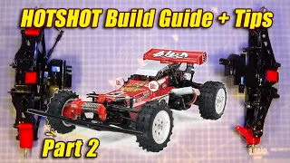 Tamiya Hotshot Build Guide Part 2 - Front and Rear Suspension Steps 9 to 14