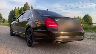 Mercedes S550 AMG 5.5 V8 388 HP brutal sound exhaust.