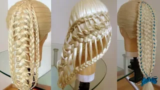 Удивительные и оригинальные косы  Ажурные, воздушные плетения  Причёски на выпускной  Hair tutorial