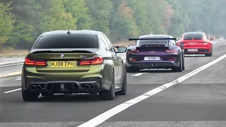 Cars Leaving Nürburgring Tankstelle - McLarens, BMW M, Stage 3+ Golf GTI, Skyline R33, Volvo 850..