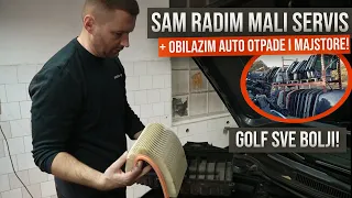 Sam radim mali servis na Golfu + obilazim majstore i auto-otpade! | AA Dealer ep.3