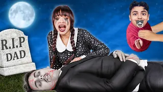 Wednesday Addams Birth To DEATH of My FATHER in Real Life | Funny Situations & Crazy Ideas