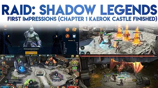 RAID Shadow Legends First Impressions [Chapter 1 Kaerok Castle]