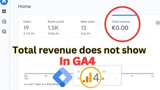 Google Analytics 4 Total Revenue does not show- GA4 setup and tutorial