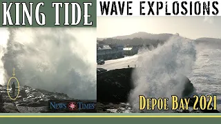 King Tide Big Wave Explosions in Depoe Bay 2021