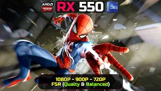 RX 550 2GB | Marvel’s Spider Man Remastered | 1080P, 900P, 720P | FSR