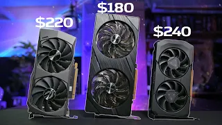 Intel Arc A580 ($180) vs RTX 3050 ($220) vs RX 7600 ($240)