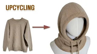 DIY 안입는 니트로 인기 있는 바라클라바 만들기/Making Knit Balaclavas/ 아이들 것도 가능/also available for children/니트 리폼