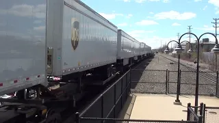 CSXT 872 Leads CSX Q032 East through Union, NJ with 7 Tropicana Cars and a Rear-Train DPU 04/10/2019