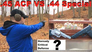 Hornady Critical Defense .45 ACP VS .44 Special Ballistic Test
