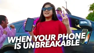 When Your Phone Is UNBREAKABLE | Ranz and Niana