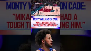 Monty Williams Speaks On Cade Cunningham 👀 #pistons #cadecunningham #montywilliams #nba #shorts