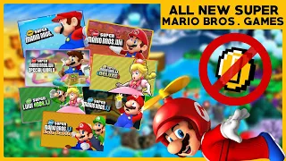 All New Super Mario Bros. Games WITHOUT A COIN Compilation!