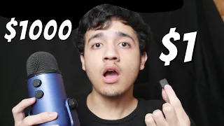 $1 Microphone vs $1000 Microphone ASMR