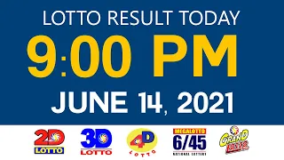 Lotto Results Today June 14 2021 9pm Ez2 Swertres 2D 3D 4D 6/45 6/55 PCSO