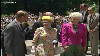 Queen Elizabeth II, Prince Phillip visit Austin, Texas State House during 1991 trip