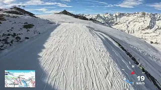 Zermatt to Italy 4K POV ski run 13km (Matterhorn Glacier Paradise 3883m - Valtournenche)