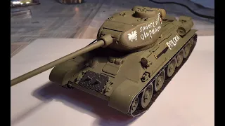 Сборка модели  Польского танка т34-85 от фирмы звезда в масштабе 1/35.